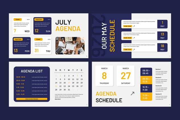 高级商务会议议程安排PPT模板 - 顶尖PPT