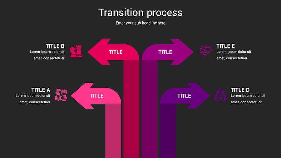流程转换图形方案规划Keynote模板 - 顶尖PPT
