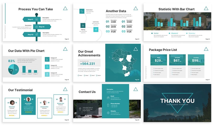 登山徒步旅游冒险主题PPT模板 - 顶尖PPT
