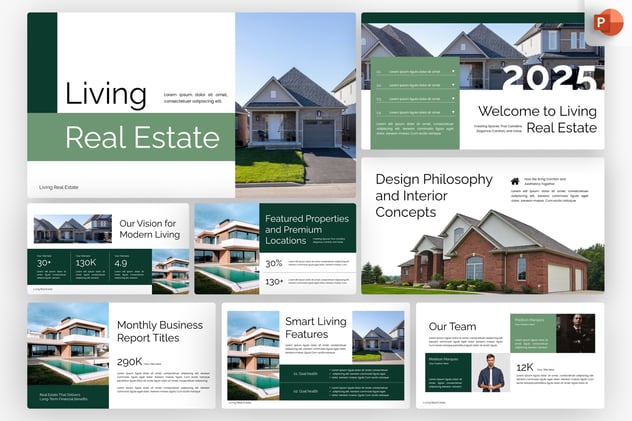 生活房地产项目展示PPT模板 - 顶尖PPT