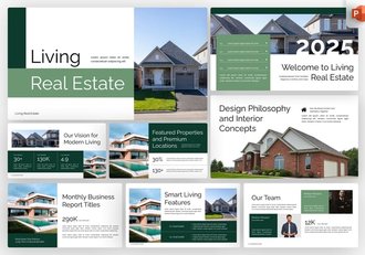 生活房地产项目展示PPT模板 - 顶尖PPT