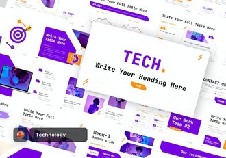 技术创新应用展示方案PPT模板 - 顶尖PPT