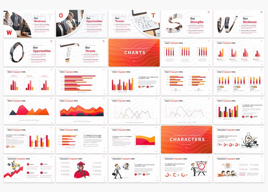商业数据分析金融理财图形图表PPT模板 - 顶尖PPT