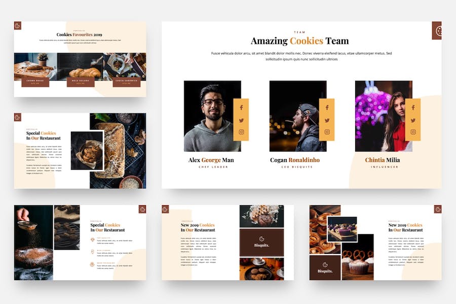 烘焙行业饼干蛋糕饼干食品keynote演讲模板 - 顶尖PPT