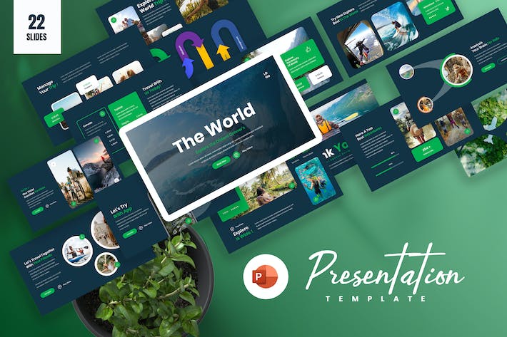 户外旅游探险运动PPT模板 - 顶尖PPT