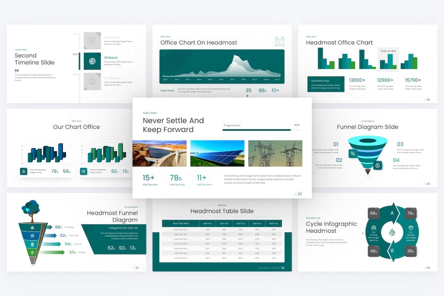 太阳能光伏发电业务展示营销计划通用keynote模板 - 顶尖PPT