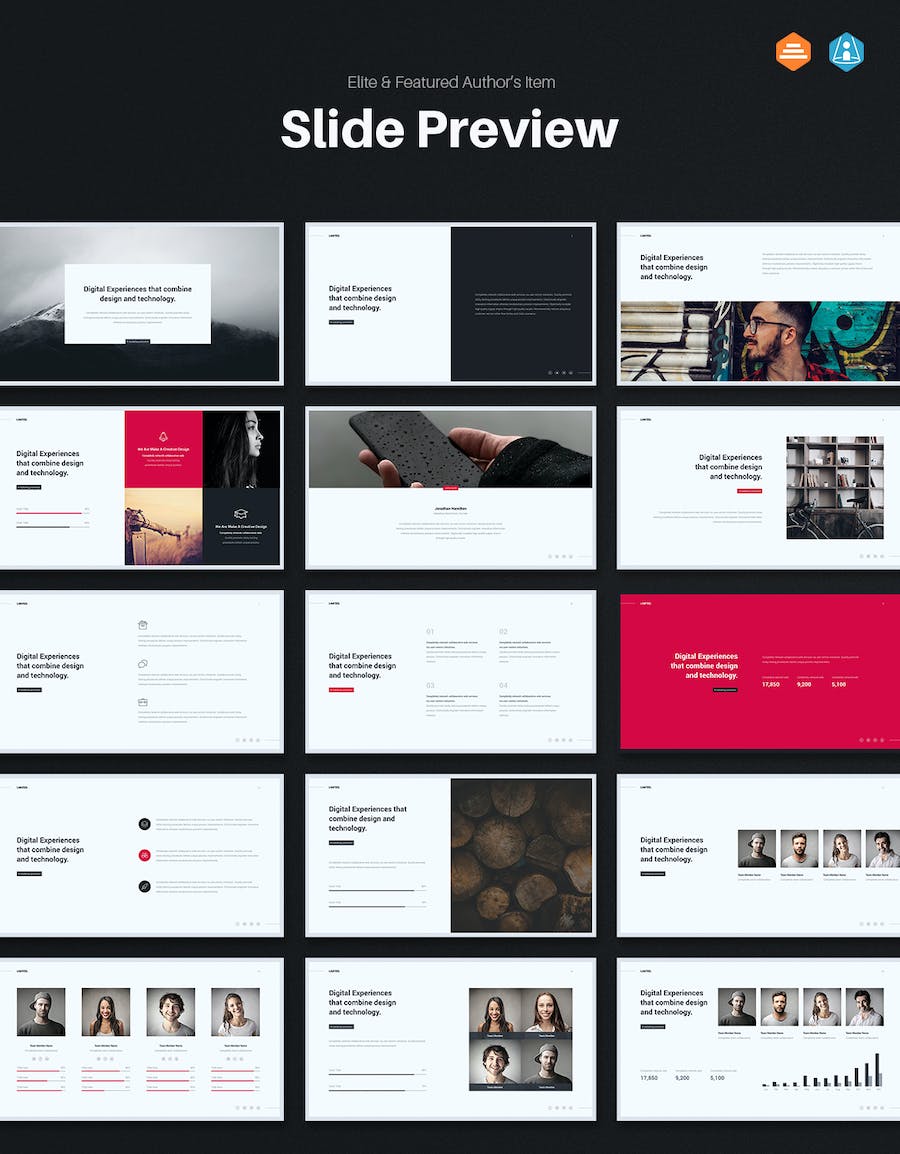 欧美简约风格企业团队商务通用keynote模板 - 顶尖PPT
