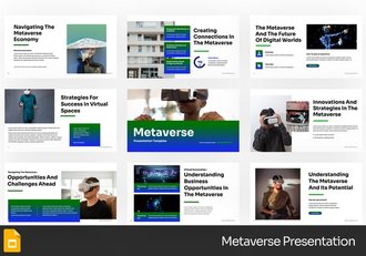 元宇宙虚拟世界科技风格PPT模板 - 顶尖PPT