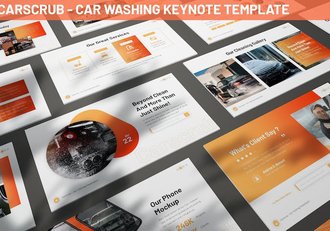 洗车汽车保养维护keynote模板 - 顶尖PPT