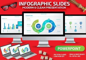 大气企业商务数据分析信息图表PPT模板 - 顶尖PPT