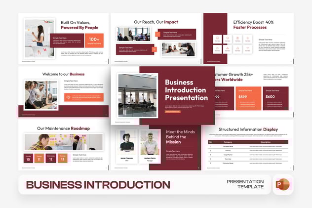 商业服务企业介绍宣传PPT模板 - 顶尖PPT