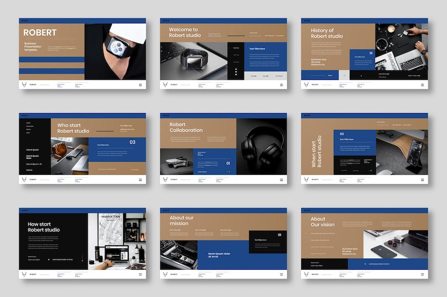 摄影作品集商务展示Keynote模板 - 顶尖PPT