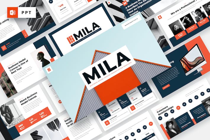 企业战略规划商业模式画布展示PPT模板 - 顶尖PPT