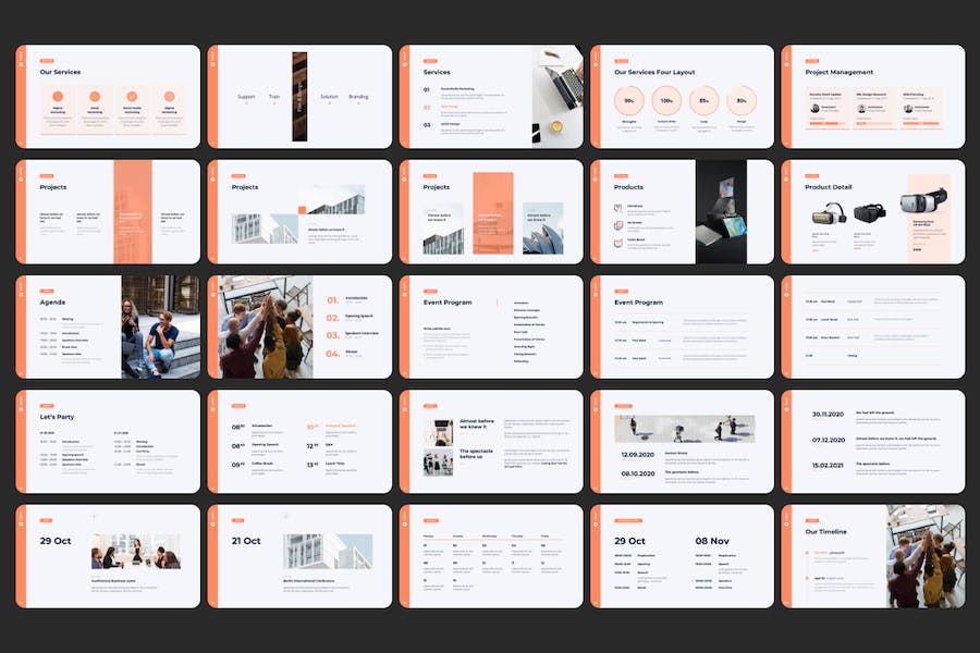 340页欧美数据图形商务通用PPT模板 - 顶尖PPT