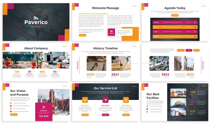 商业地产建筑工程施工项目公司项目介绍展示PPT模板 - 顶尖PPT
