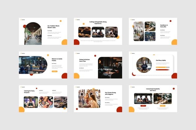 美食餐厅选择展示PPT模板 - 顶尖PPT