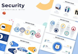 商业安全防护措施信息图形PPT模板 - 顶尖PPT