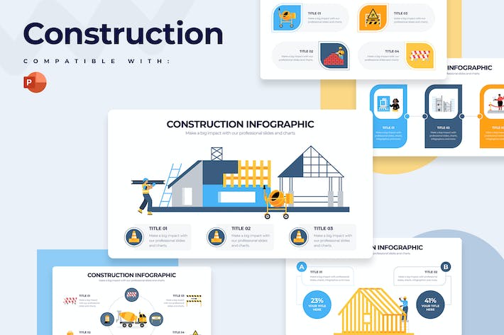 建筑工程项目管理施工流程商业计划PPT模板 - 顶尖PPT