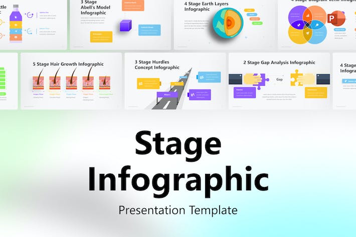 阶段信息图形步骤流程图表PPT模板 - 顶尖PPT
