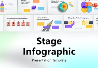 阶段信息图形步骤流程图表PPT模板 - 顶尖PPT