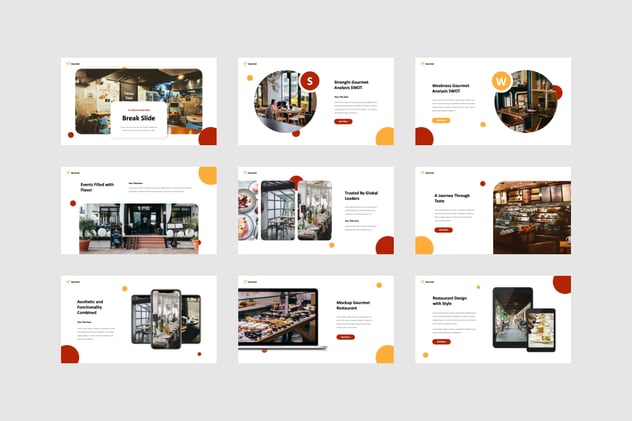 美食餐厅选择展示PPT模板 - 顶尖PPT