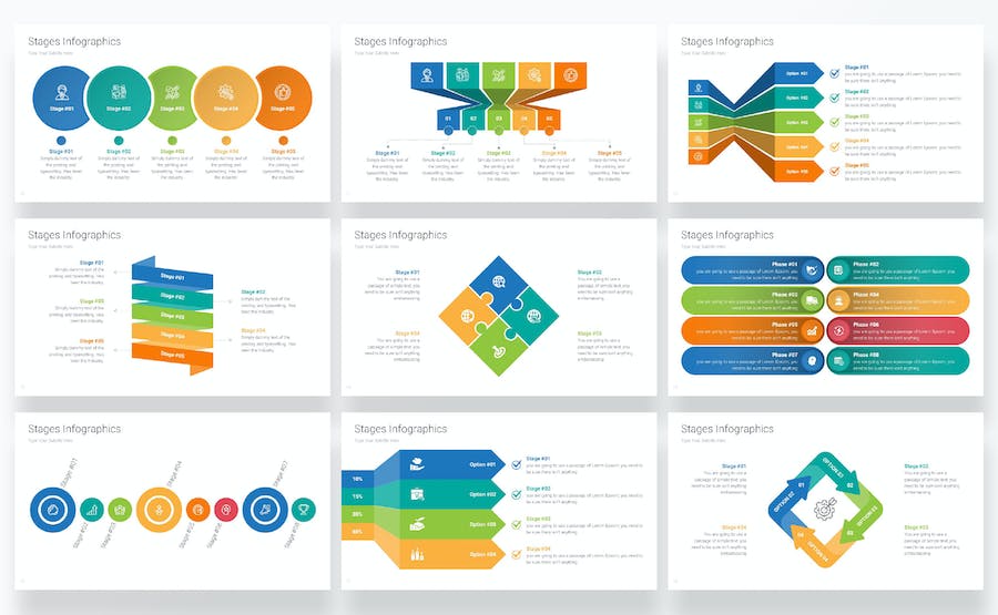 阶段信息图形图表keynote模板 - 顶尖PPT