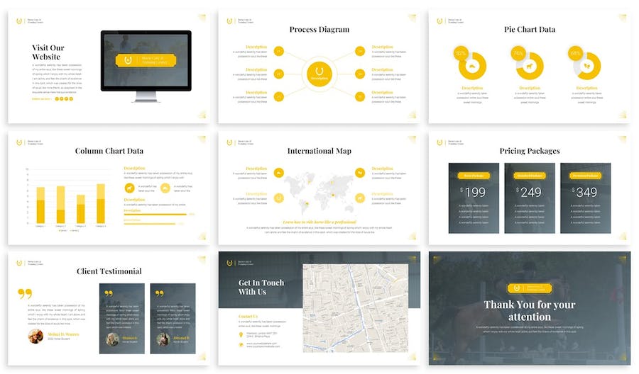马厩骑马keynote模板 - 顶尖PPT