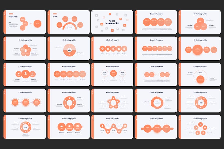 340页欧美数据图形商务通用PPT模板 - 顶尖PPT