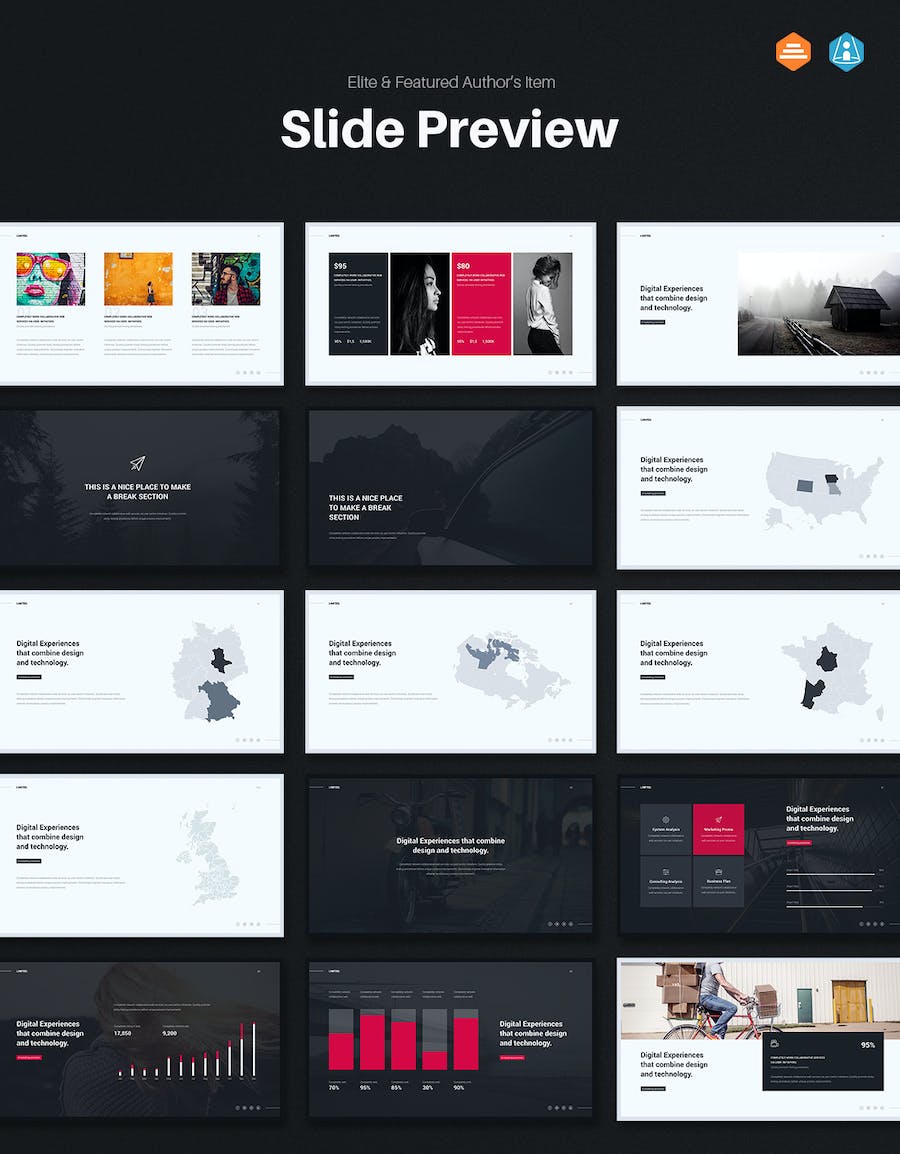欧美简约风格企业团队商务通用keynote模板 - 顶尖PPT