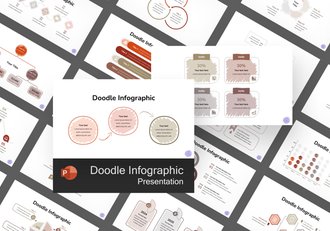 涂鸦风创意信息图形PPT模板 - 顶尖PPT