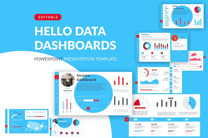 商务数据图形图表PPT模板 - 顶尖PPT