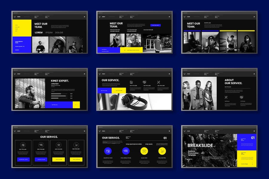 蓝色动感商务提案Keynote模板 - 顶尖PPT