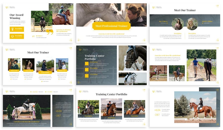 马厩骑马keynote模板 - 顶尖PPT