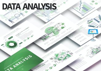 国外创意数据分析数据展示概念插画图形keynote模板 - 顶尖PPT