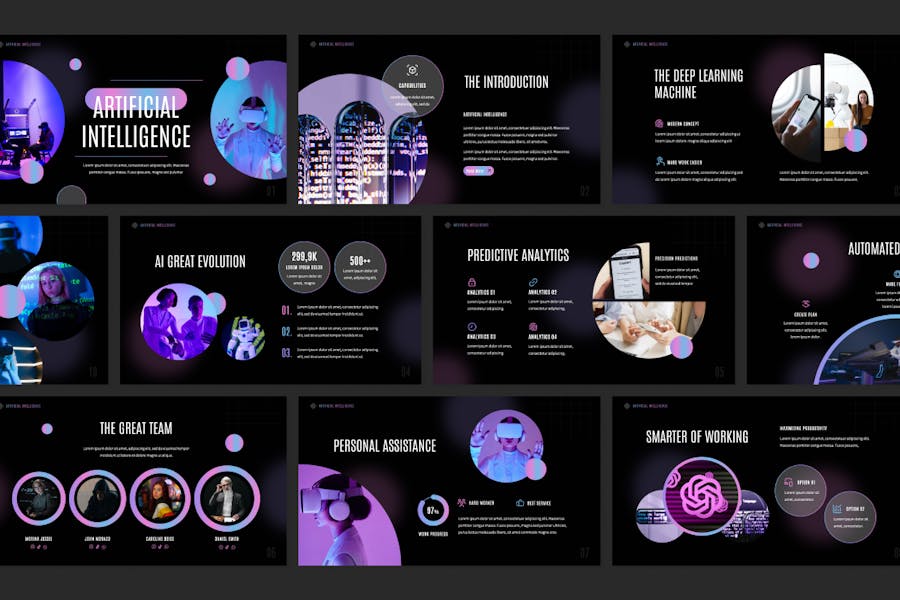 AI科技人工智能keynote模板 - 顶尖PPT