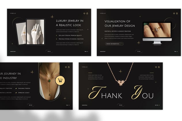 珠宝店产品展示PPT模板 - 顶尖PPT