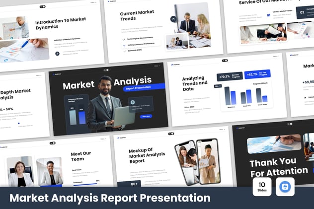 市场分析报告调研方案Keynote模板 - 顶尖PPT