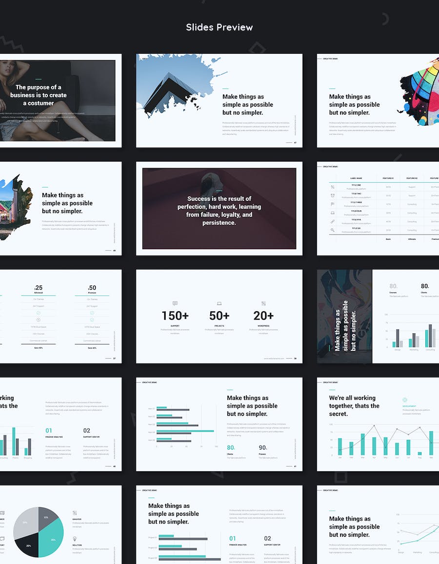 欧美极简文艺商务工作计划总结通用PPT模板 - 顶尖PPT