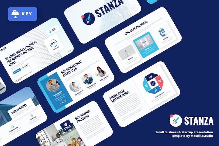 小型企业创业项目展示Keynote模板 - 顶尖PPT