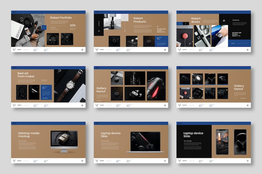 摄影作品集商务展示Keynote模板 - 顶尖PPT