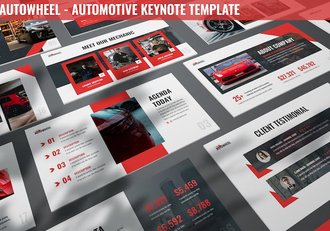 汽车车轮keynote模板 - 顶尖PPT