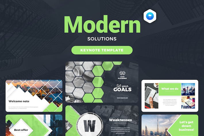 大气企业合作商业计划解决方案企业介绍通用keynote模板动画 - 顶尖PPT