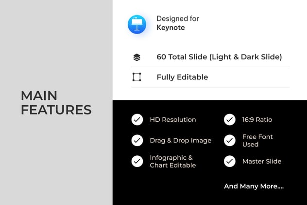 创意铅笔信息图形keynote模板 - 顶尖PPT