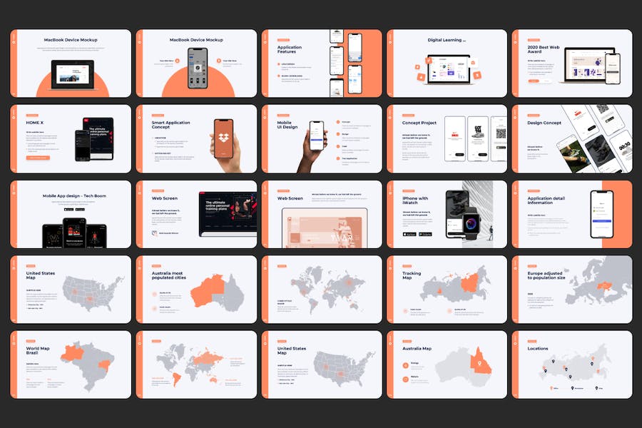 340页欧美数据图形商务通用PPT模板 - 顶尖PPT