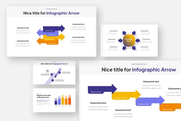 箭头流程递进信息图形Keynote模板 - 顶尖PPT