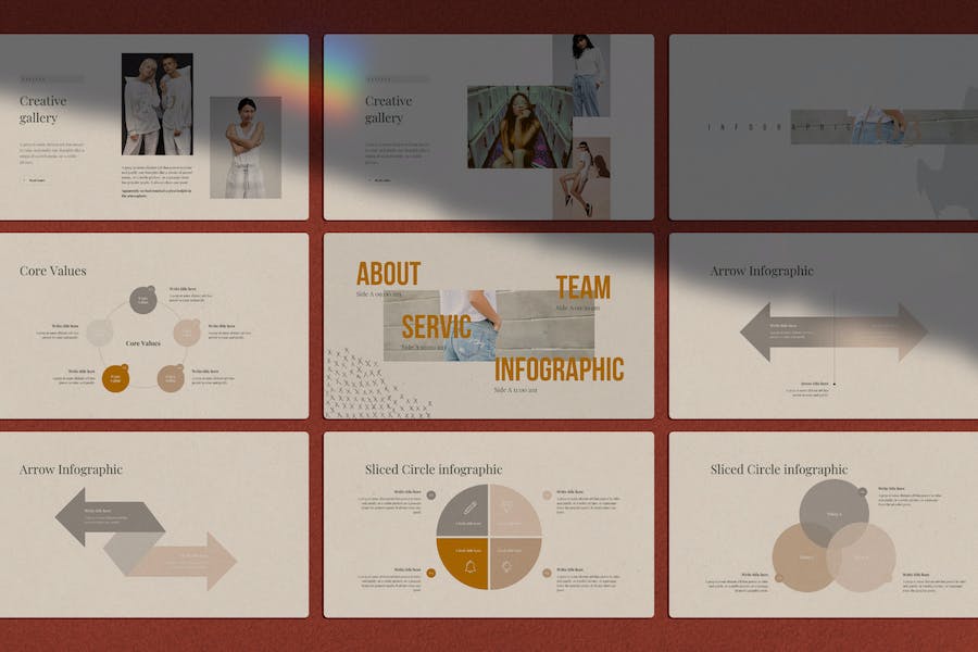 复古做旧国外潮流风格通用keynote模板 - 顶尖PPT