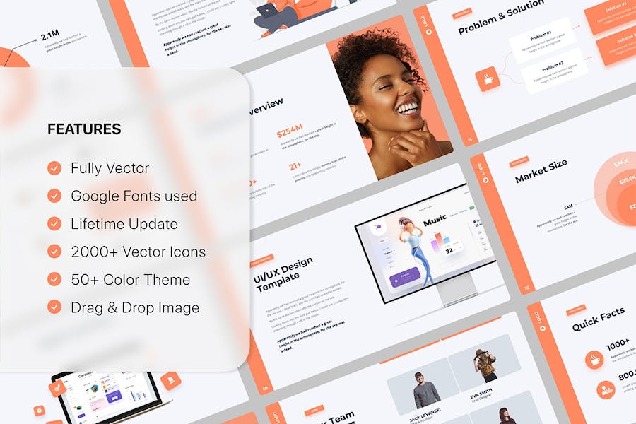 340页欧美数据图形商务通用PPT模板 - 顶尖PPT