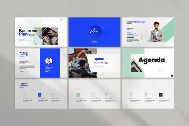 极简主义商务计划书PPT模板 - 顶尖PPT