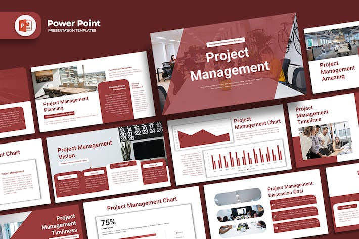 项目管理商业商务PPT模板 - 顶尖PPT