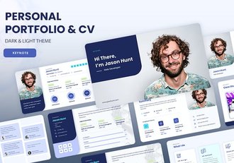 投资组合个人简历通用keynote模板 - 顶尖PPT